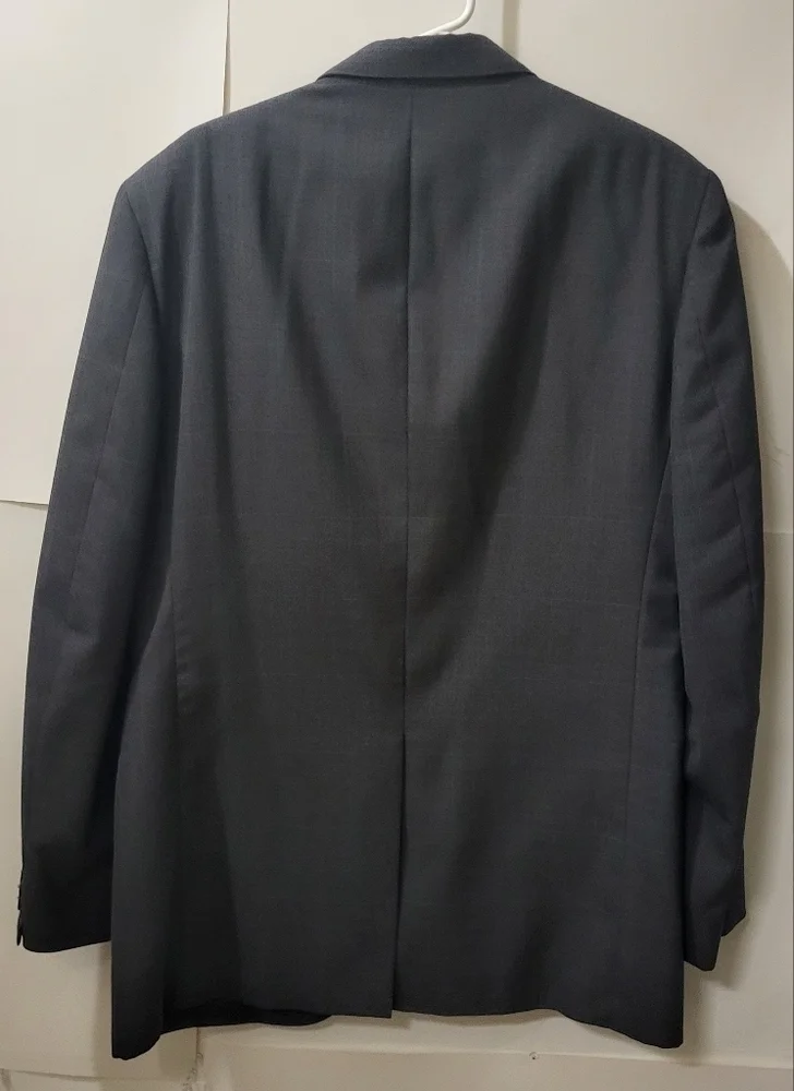TOWNCRAFT Men's Suit, Gray Plaid, Size 40L‎